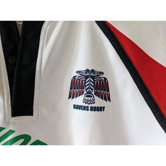 X-Treme Sports Wear Ravens Rugby Jersey Knit Red White Black Short Sleeve Size S - Picture 3 of 8